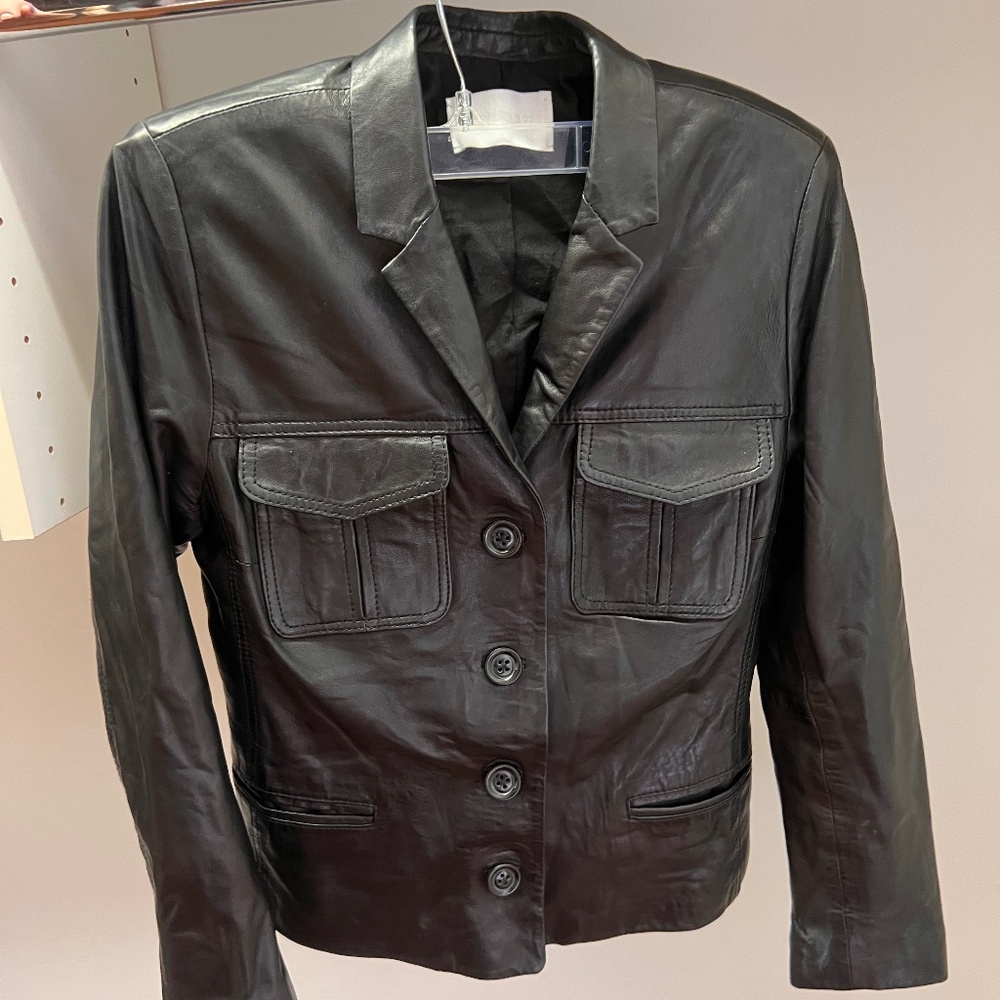 Zadig & Voltaire Lamb Leather Biker Jacket Size XS